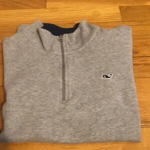 Vineyard and vines 1/4 zip boys pull over grey used size L 16-18